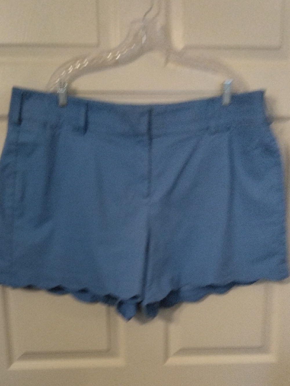 Lane Bryant Blue Scallop Hem Bermuda Shorts